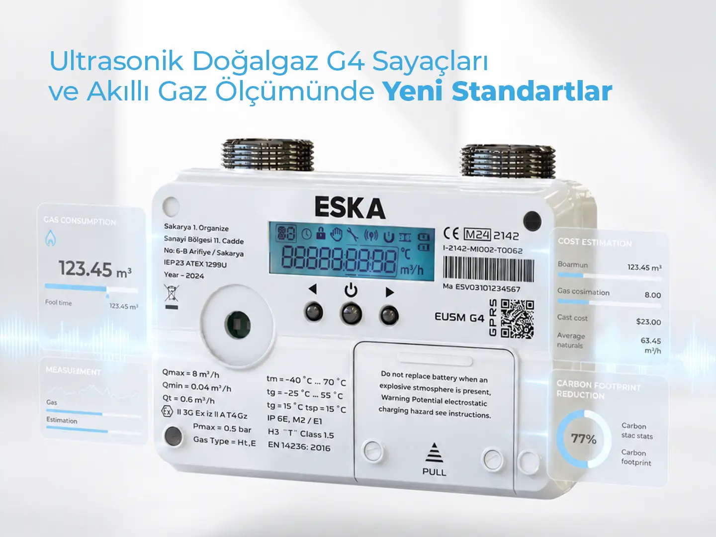 Ultrasonik Akıllı G4 Doğalgaz Sayacı: Yeni Nesil Hassas Ölçüm Teknolojisi