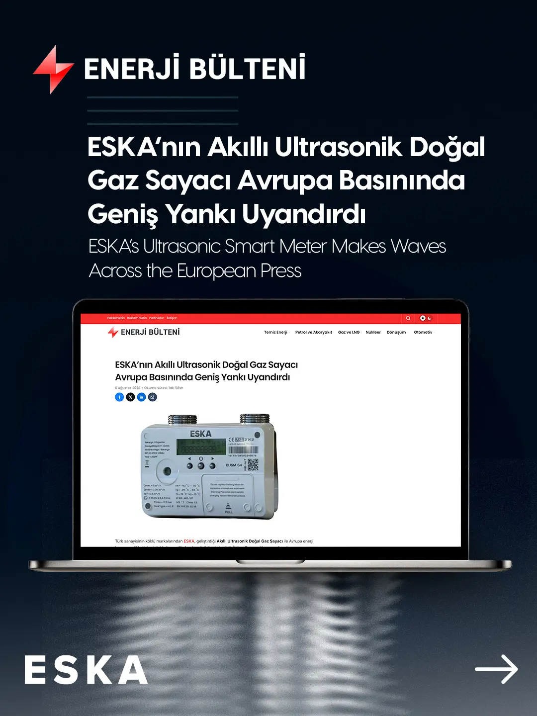 Eska Valve News: ESKA’s recently developed Smart Ultrasonic Natural Gas Meter has garnered significant attention in the European energy press.