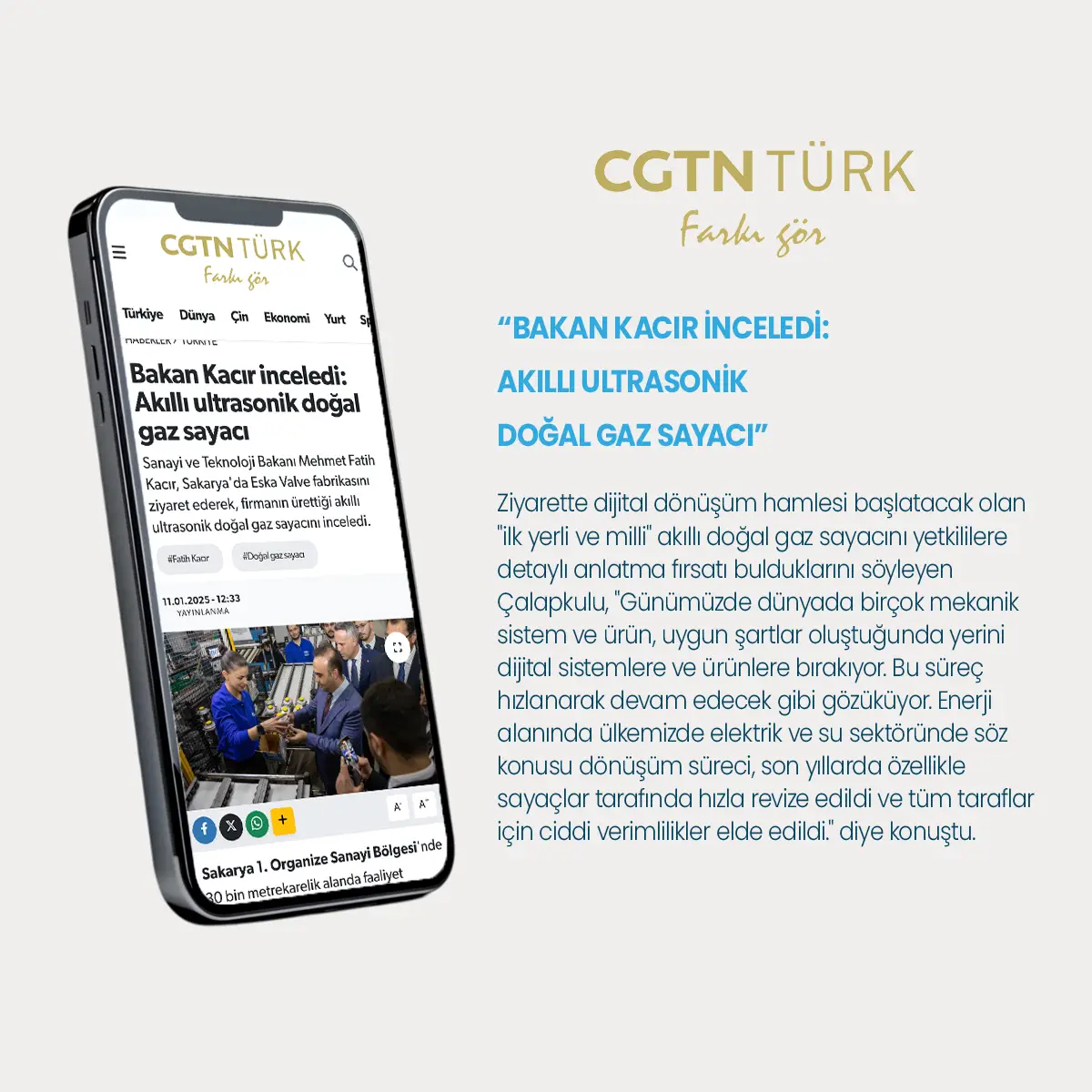 Bakan Kacır İnceledi: Akıllı Ultrasonik Doğalgaz Sayacı