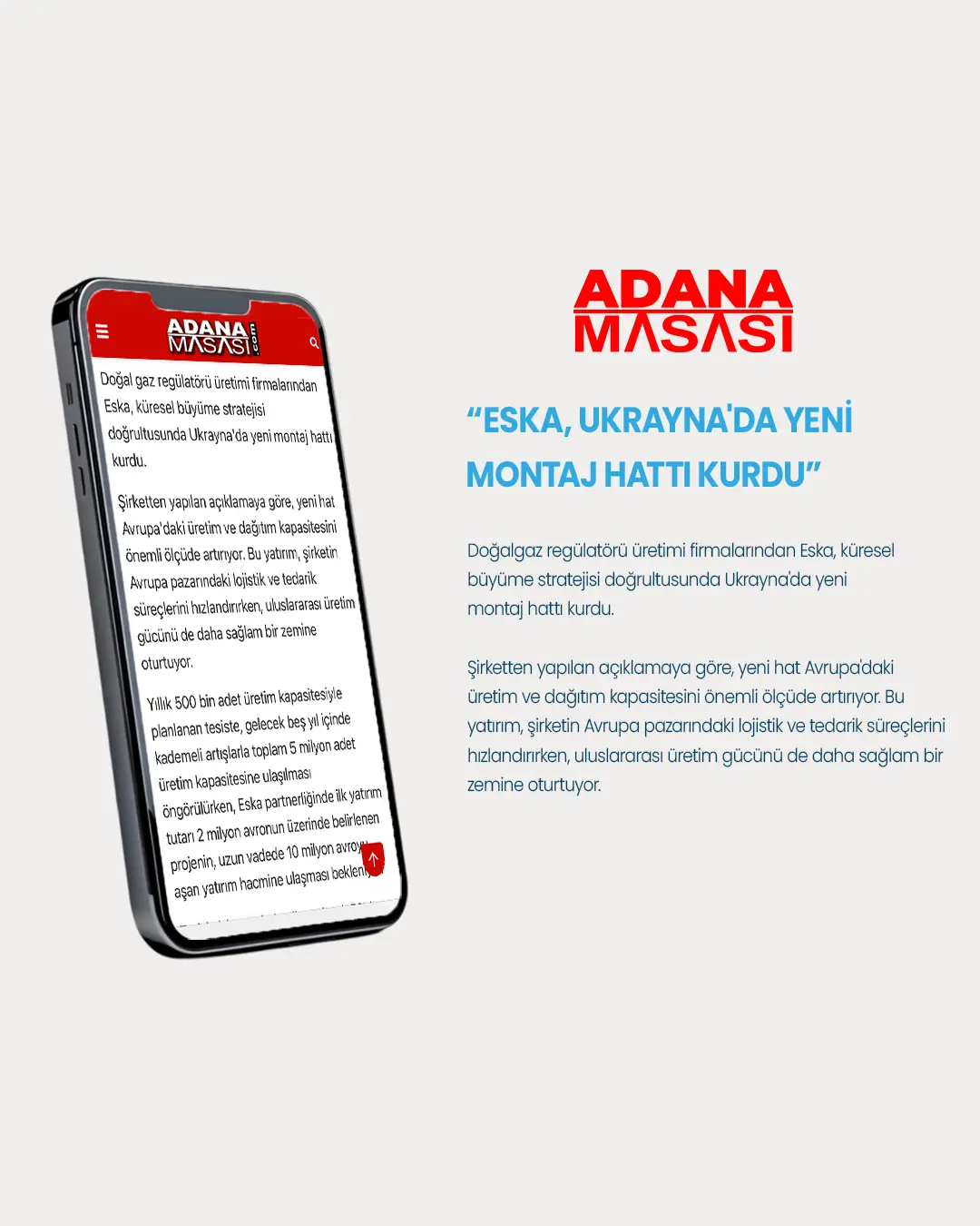 Eska, Ukrayna'da Yeni Montaj Hattı Kurdu