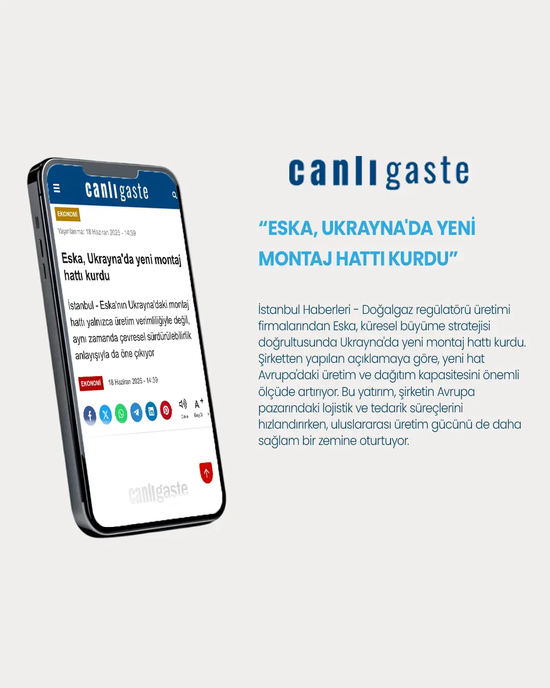 Eska Ukrayna'da Yeni Montaj Hattı Kurdu