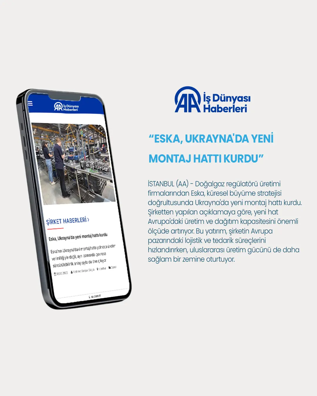 Eska Valve Haber: Eska, Ukrayna'da yeni montaj hattı kurdu