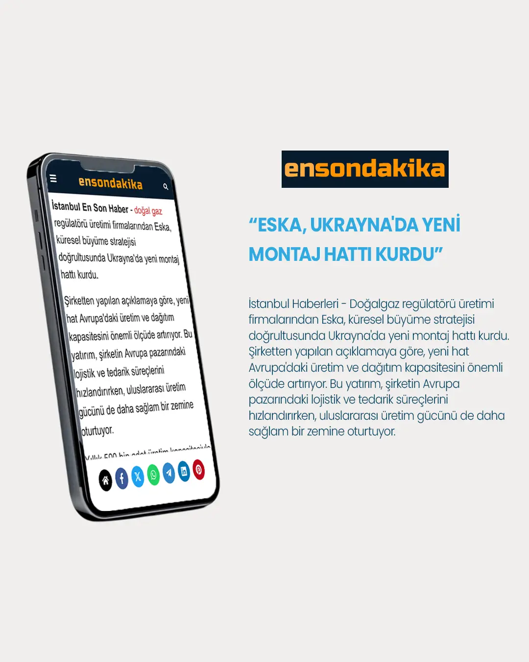 Eska, Ukrayna'da Yeni Montaj Hattı Kurdu