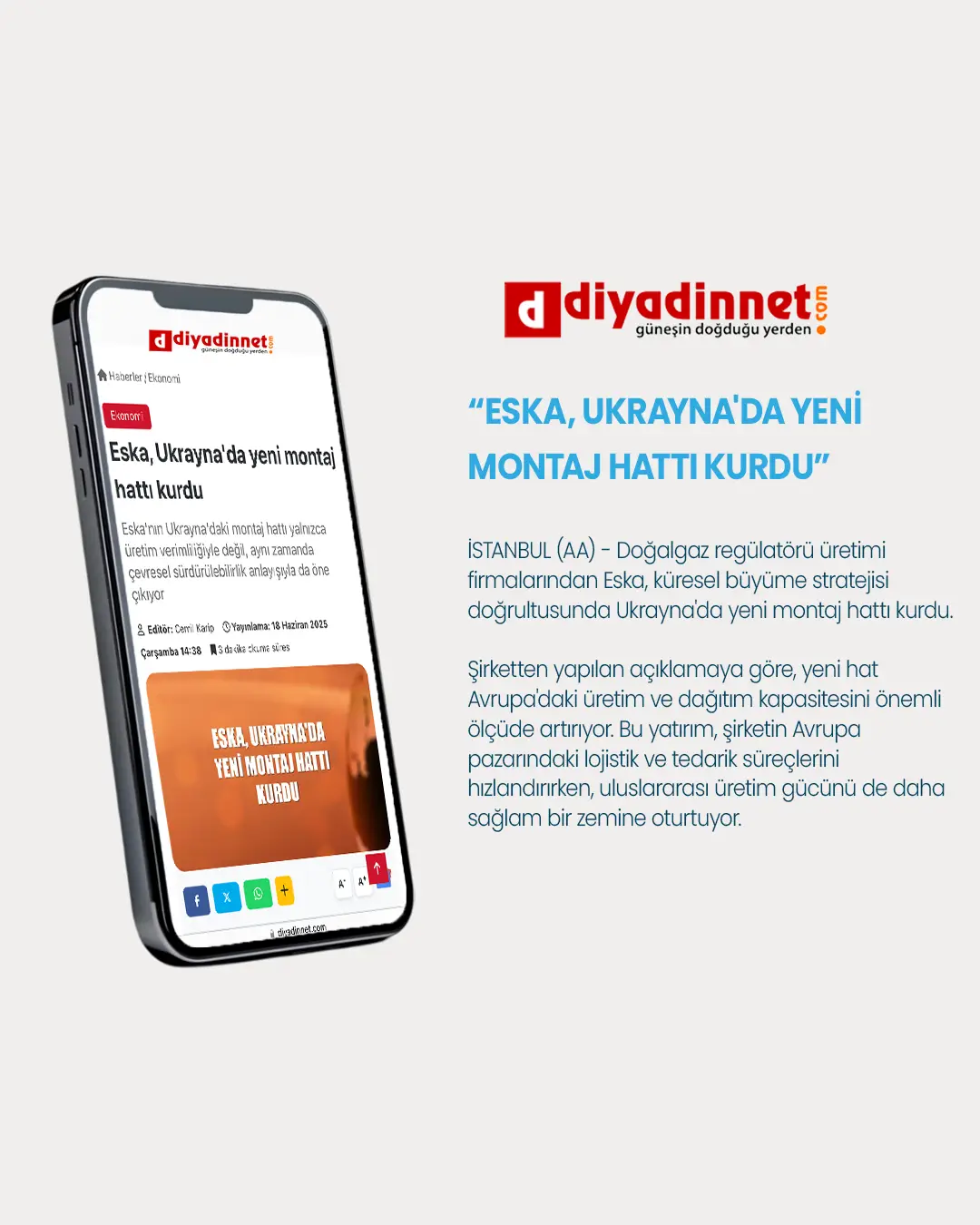 Eska, Ukrayna'da Yeni Montaj Hattı Kurdu