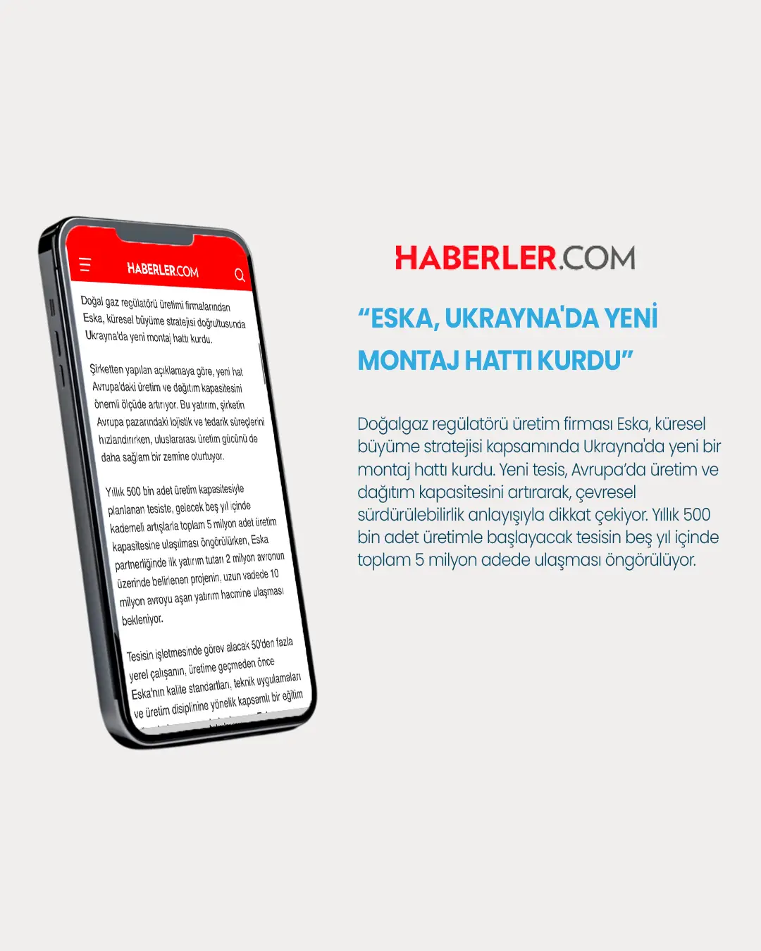 Eska, Ukrayna'da Yeni Montaj Hattı Kurdu