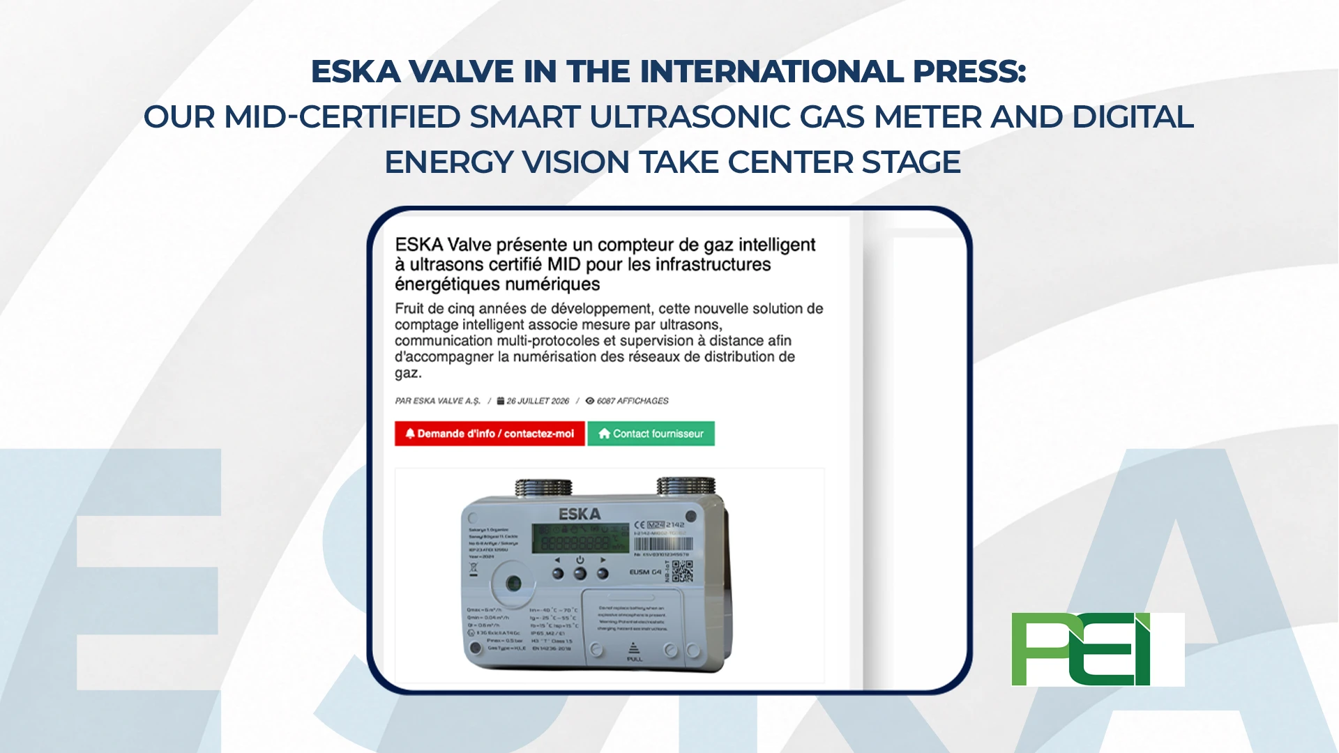 ESKA Valve in the International Press: Our MID-Certified Smart Ultrasonic Gas Meter and Digital Energy Vision Take Center Stage