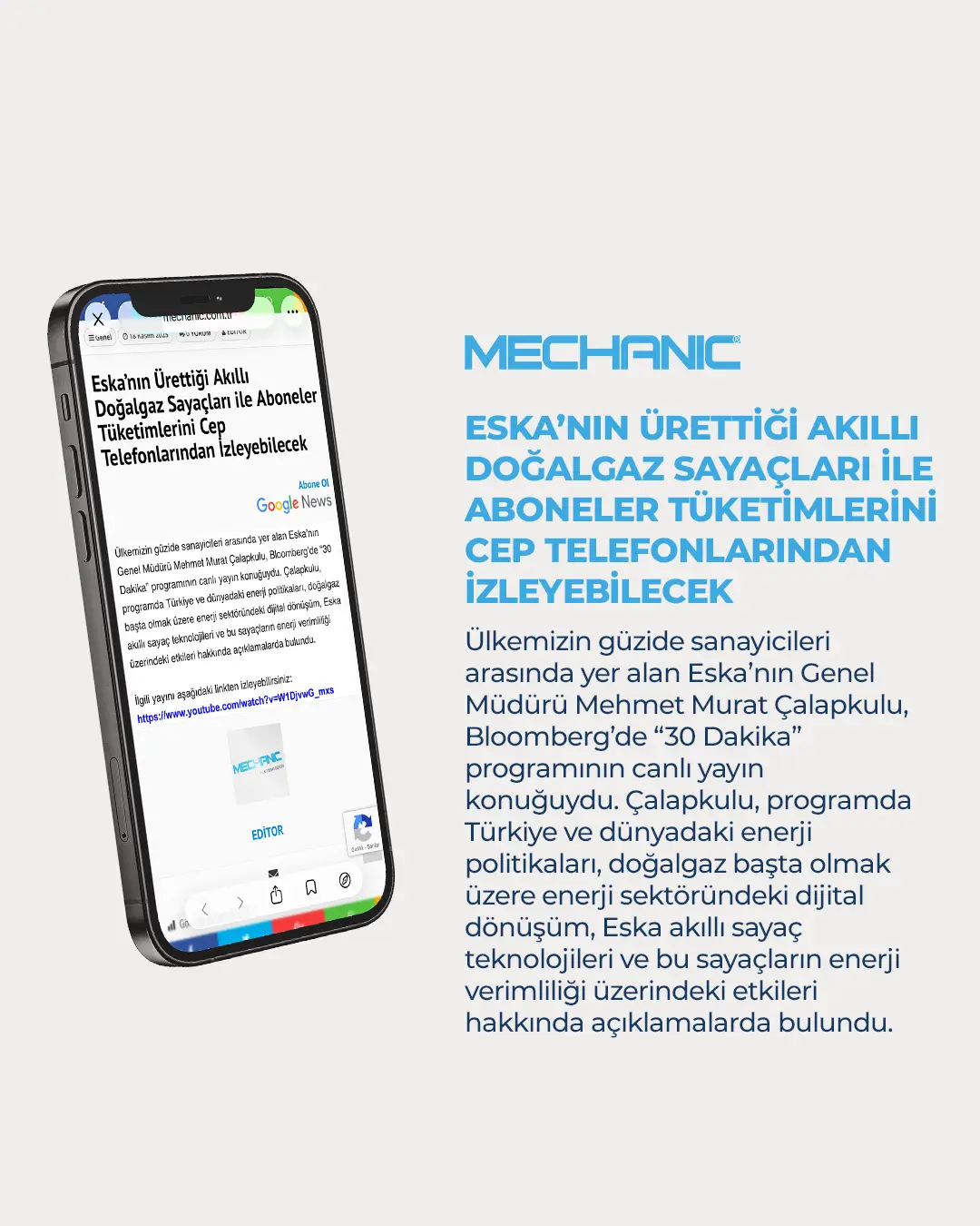 Eska Valve News: Eska’nın Ürettiği Akıllı Doğalgaz Sayaçları ile Aboneler Tüketimlerini Cep Telefonlarından İzleyebilecek